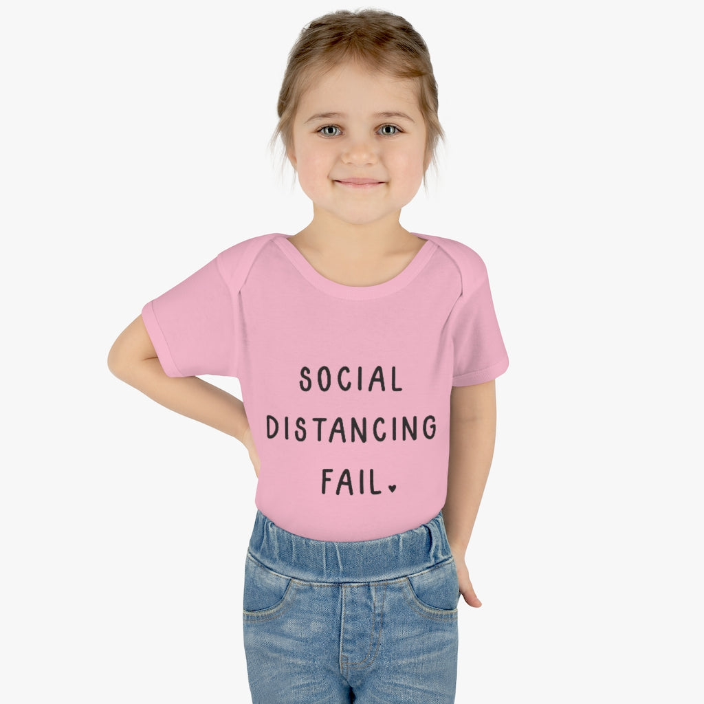 Social Distancing Fail Infant Onesie Social Distancing Fail Infant Onesie