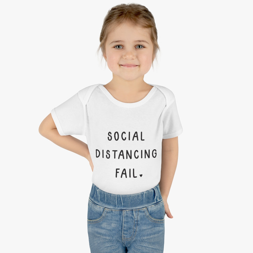 Social Distancing Fail Infant Onesie Social Distancing Fail Infant Onesie