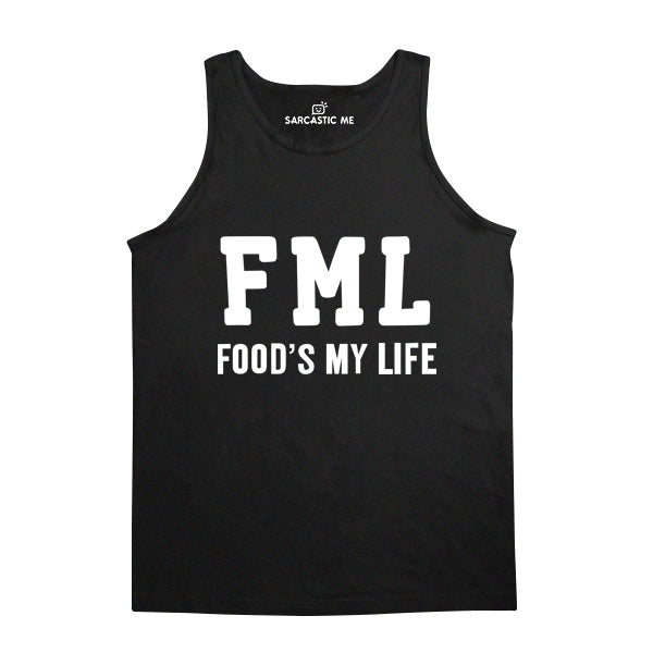 FML Food's My Life Unisex Tank Top FML Food's My Life Black Unisex Tank Top | Sarcastic Me