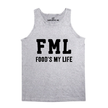 FML Food's My Life Gray Unisex Tank Top | Sarcastic Me