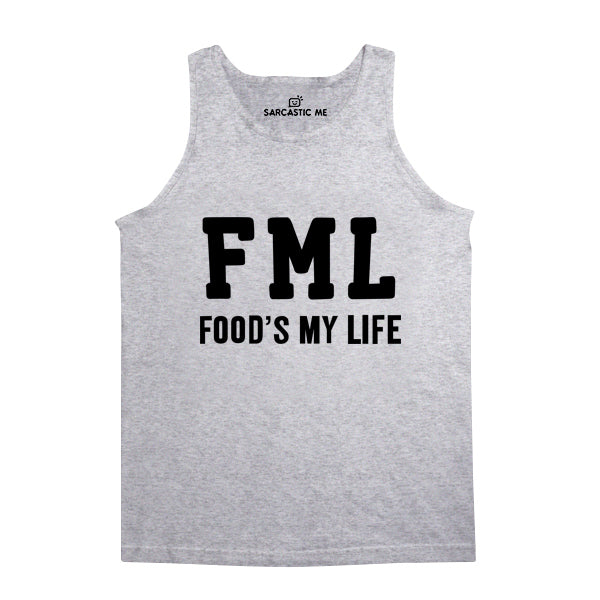 FML Food's My Life Unisex Tank Top FML Food's My Life Gray Unisex Tank Top | Sarcastic Me