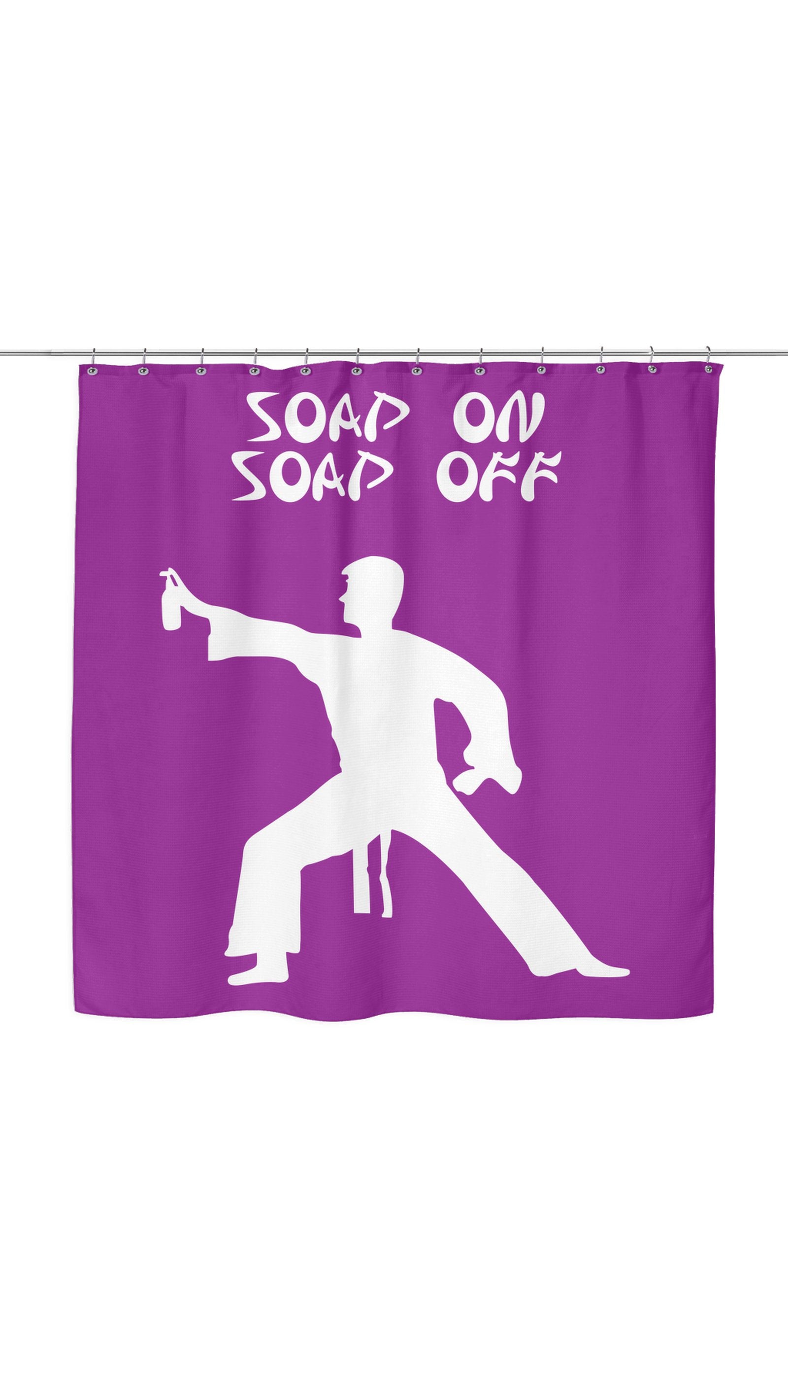Soap On Soap Off Funny Shower Curtain Soap On Soap Off Shower Curtain