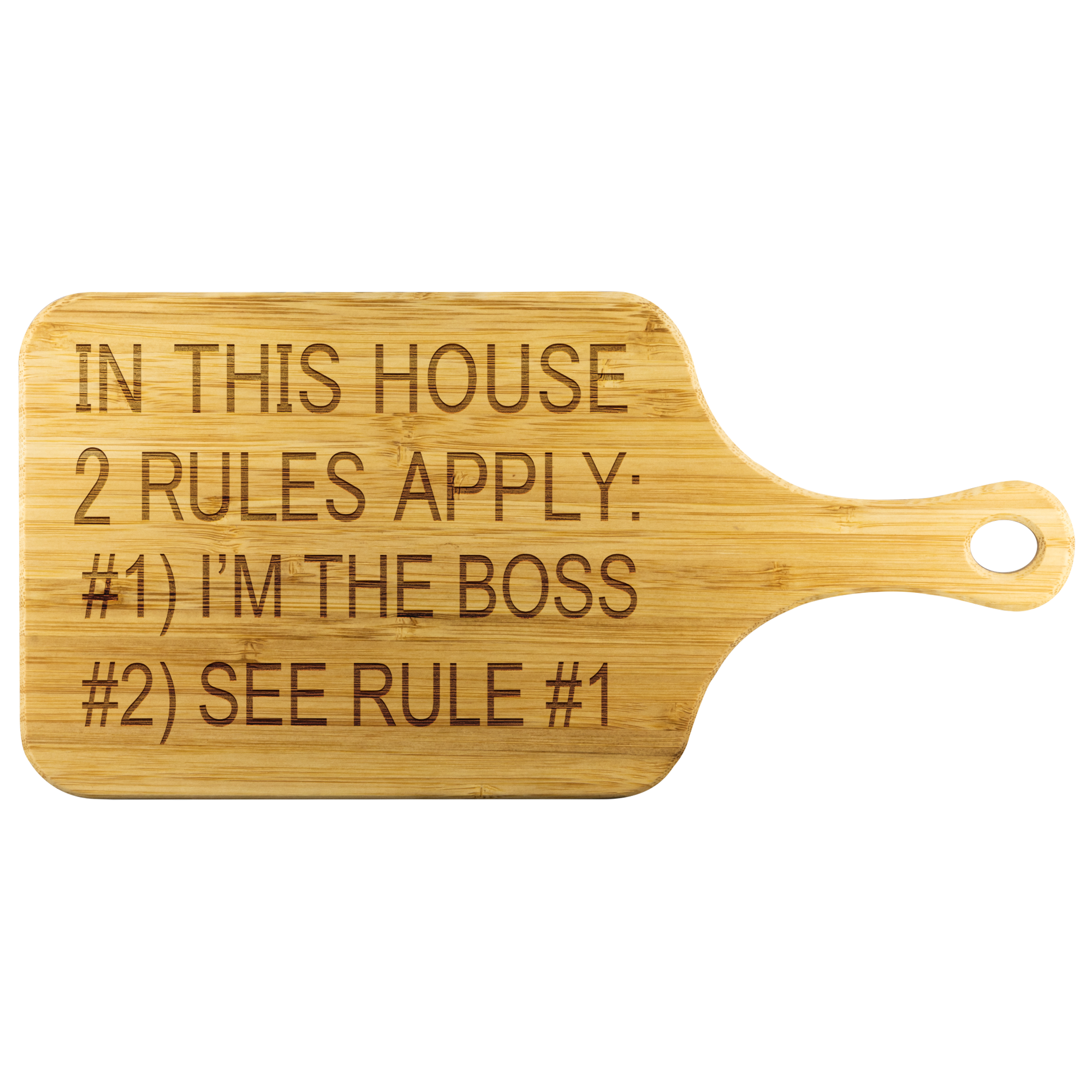 In This House 2 Rules Apply Funny Wood Cutting Board In This House 2 Rules Apply Funny Wood Cutting Board | Sarcastic Me
