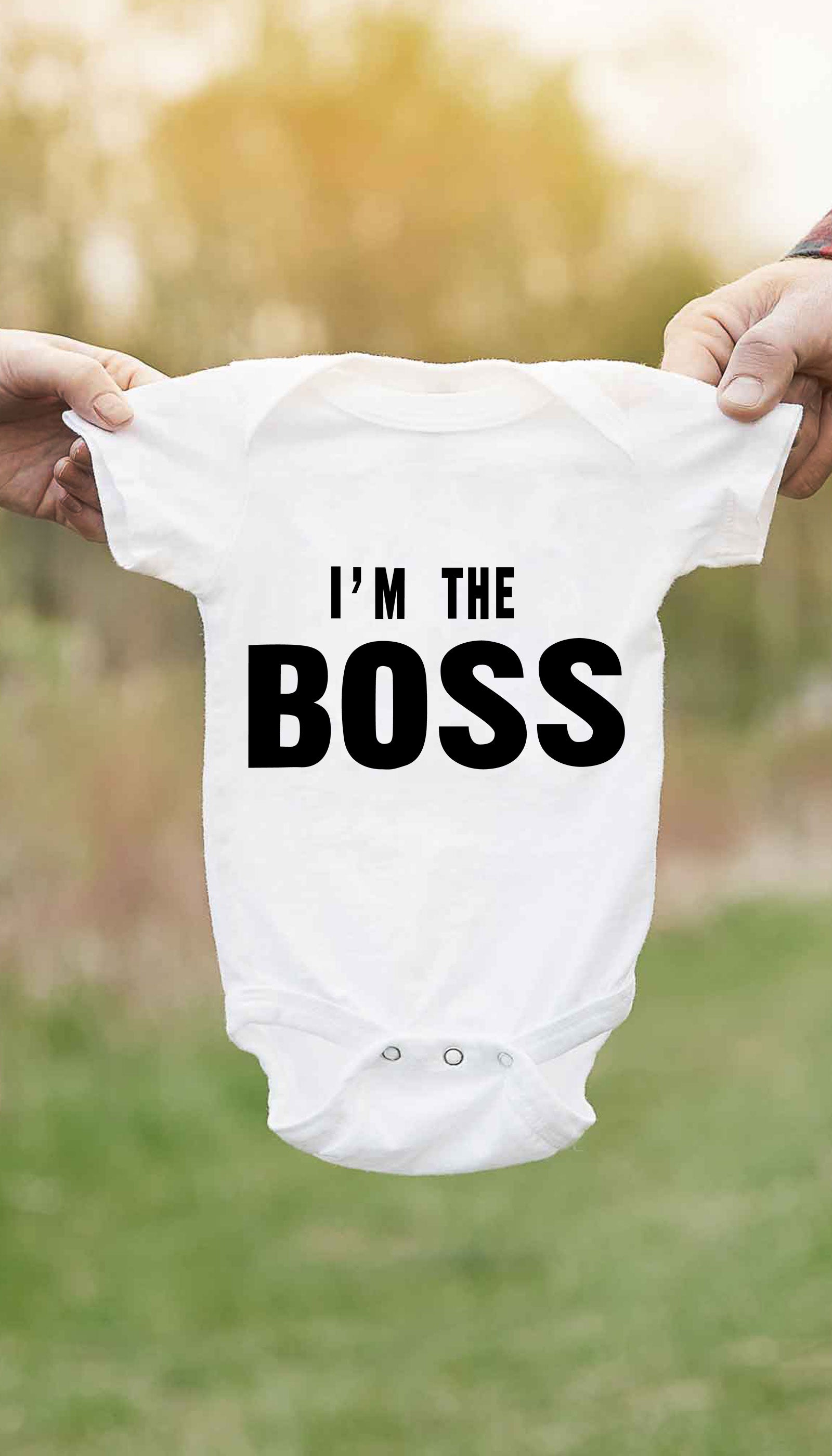 I'm The Boss Infant Onesie I'm The Boss Cute & Funny Baby Infant Onesie | Sarcastic ME