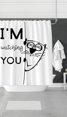 I'm Watching You Funny Shower Curtain