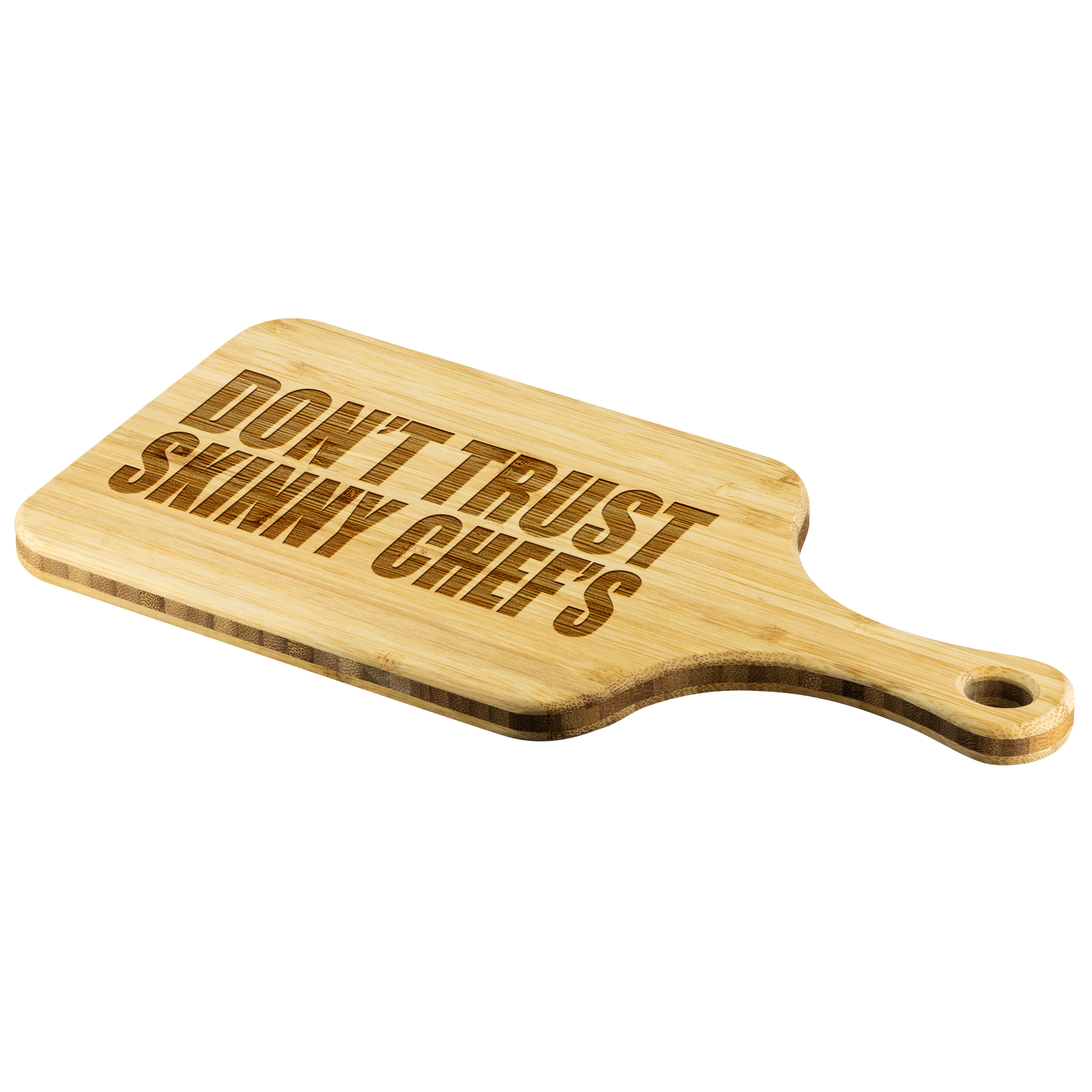 Don't Trust Skinny Chefs Funny Wood Cutting Board Don't Trust Skinny Chefs Funny Wood Cutting Board | Sarcastic Me