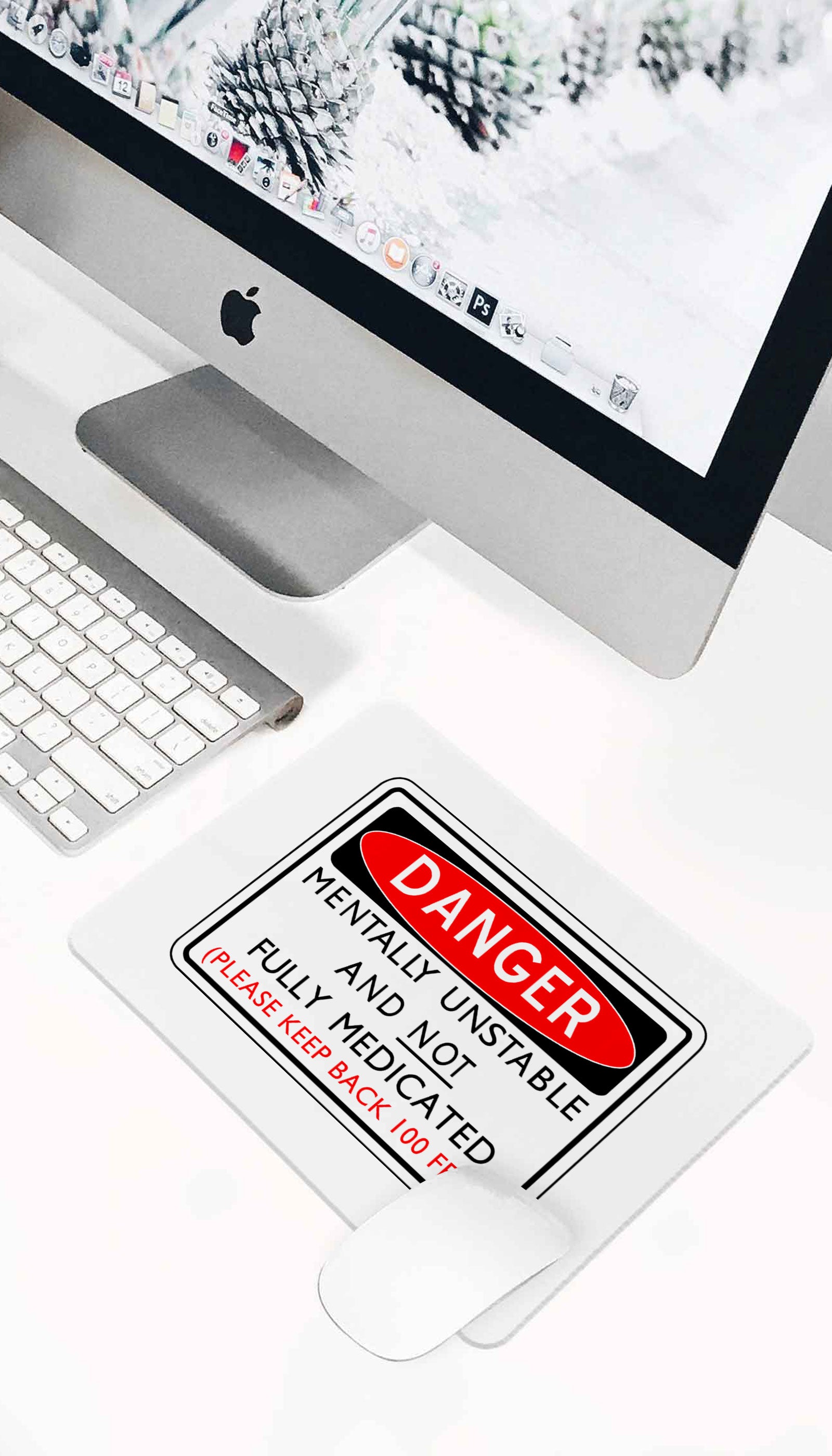 Mentally Unstable And Not Fully Medicated Mouse Pad Mentally Unstable And Not Fully Medicated Funny Office Mouse Pad