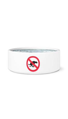 No Poop White Pet Bowl | Sarcastic Me
