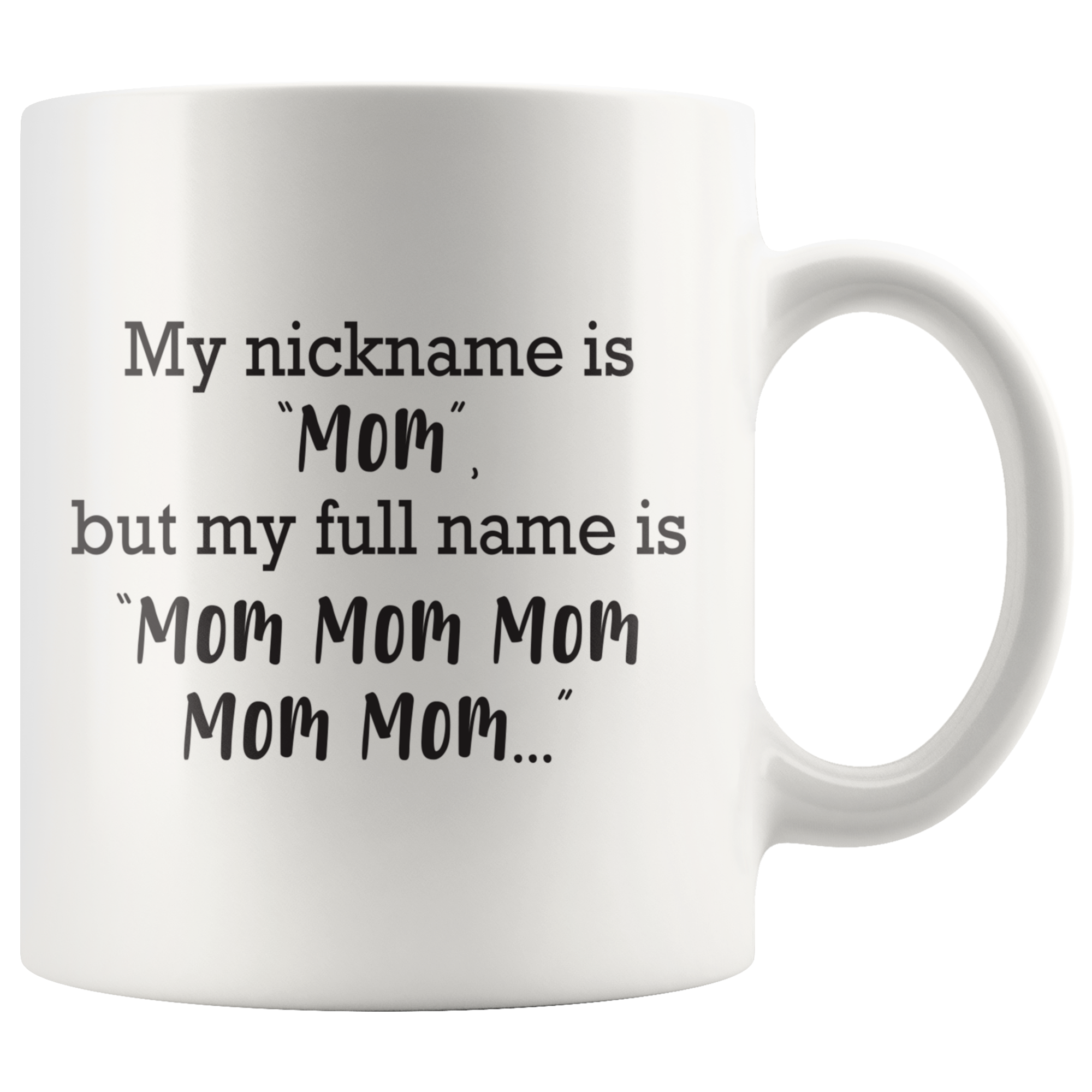 My Nickname Is MOM Coffee Mug My Nickname Is MOM Coffee Mug