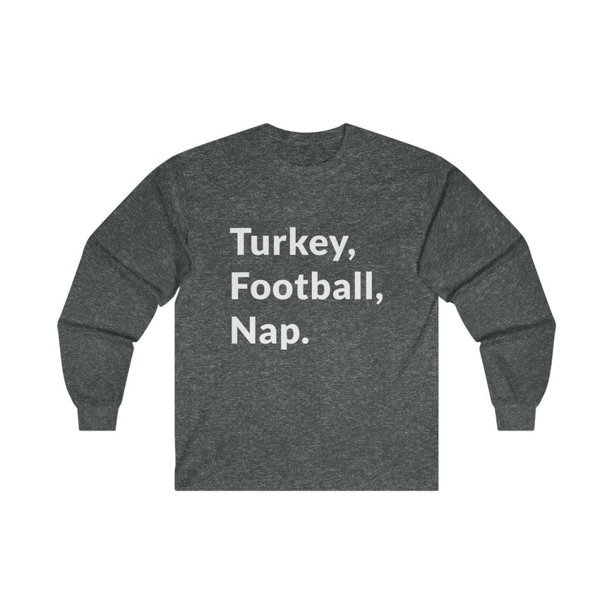 Turkey, Football, Nap Long Sleeve Tee