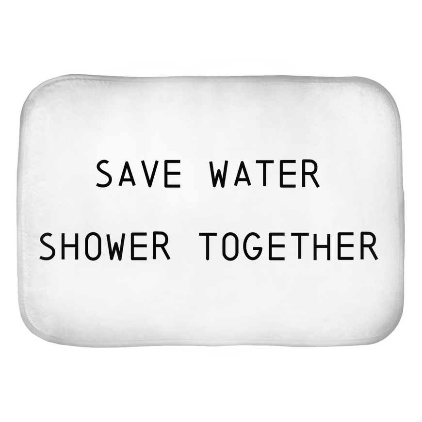 Save Water Shower Together Bath Mats