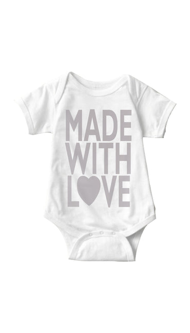 Made With Love White Baby Onesie | Sarcastic Me