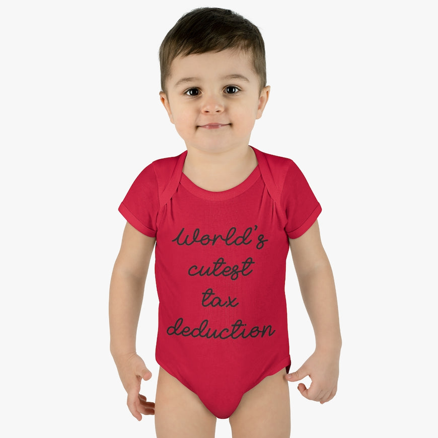 Cute Tax Deduction Infant Onesie