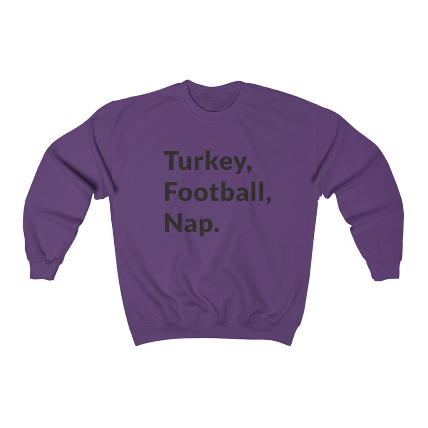 Turkey, Football, Nap Crewneck Sweatshirt