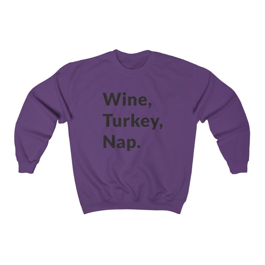 Wine, Turkey, Nap Crewneck Sweatshirt