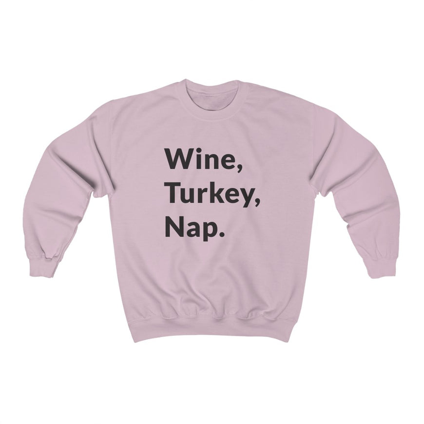 Wine, Turkey, Nap Crewneck Sweatshirt