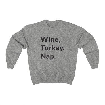 Wine, Turkey, Nap Crewneck Sweatshirt