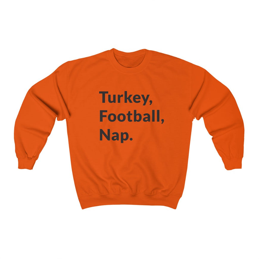 Turkey, Football, Nap Crewneck Sweatshirt