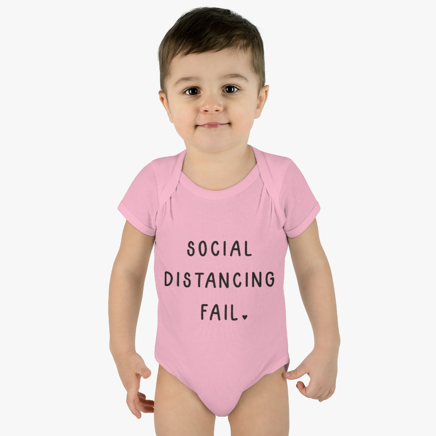 Social Distancing Fail Infant Onesie