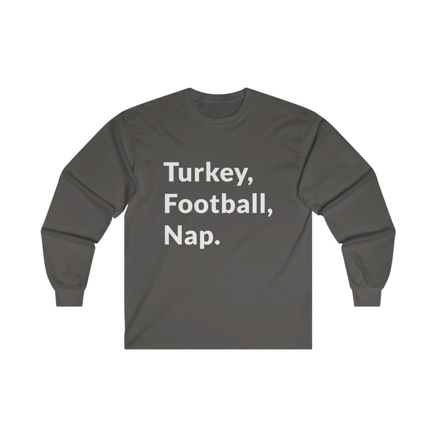 Turkey, Football, Nap Long Sleeve Tee