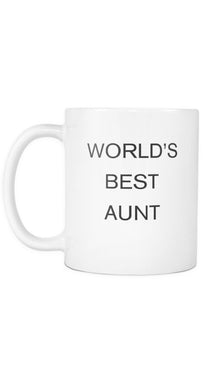 aunt coffee cup World's Best Aunt White Mug