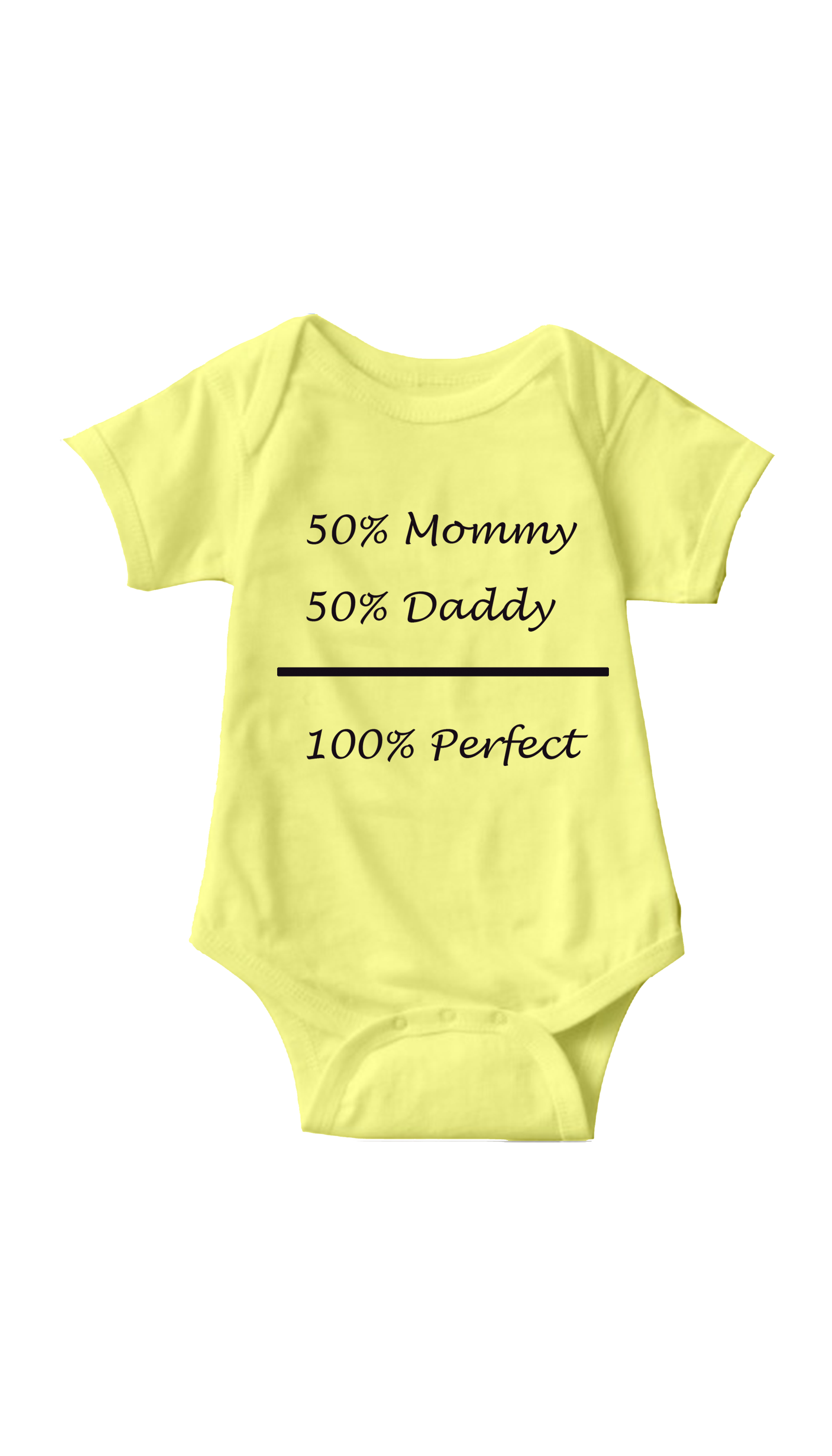 100% Perfect Yellow Infant Onesie | Sarcastic ME
