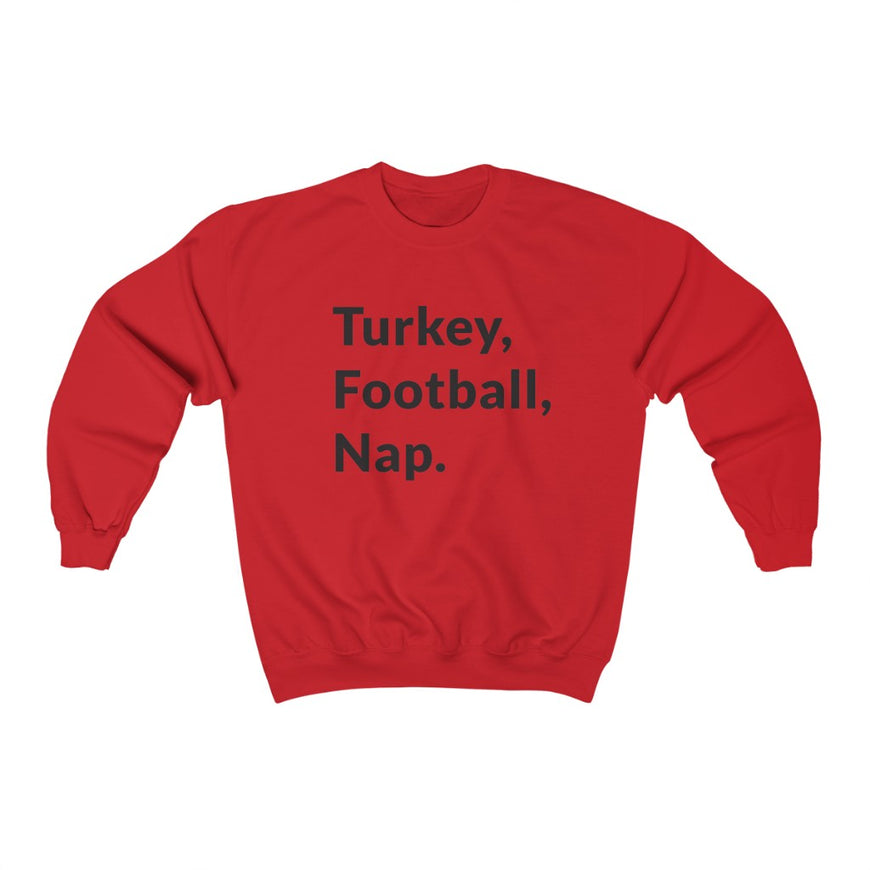 Turkey, Football, Nap Crewneck Sweatshirt