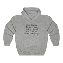 List Me Under Naughty Hooded Sweatshirt