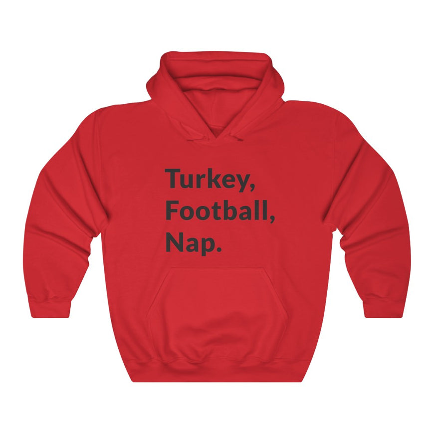 Turkey, Football, Nap Hooded Sweatshirt