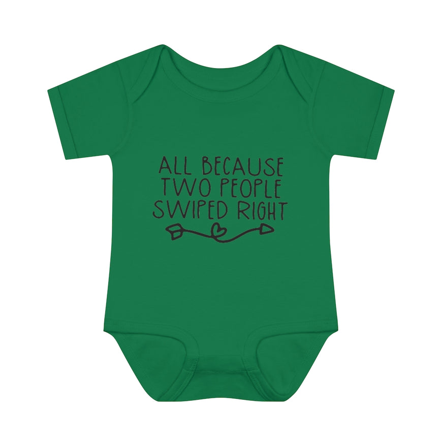 Swiped Right Infant Onesie