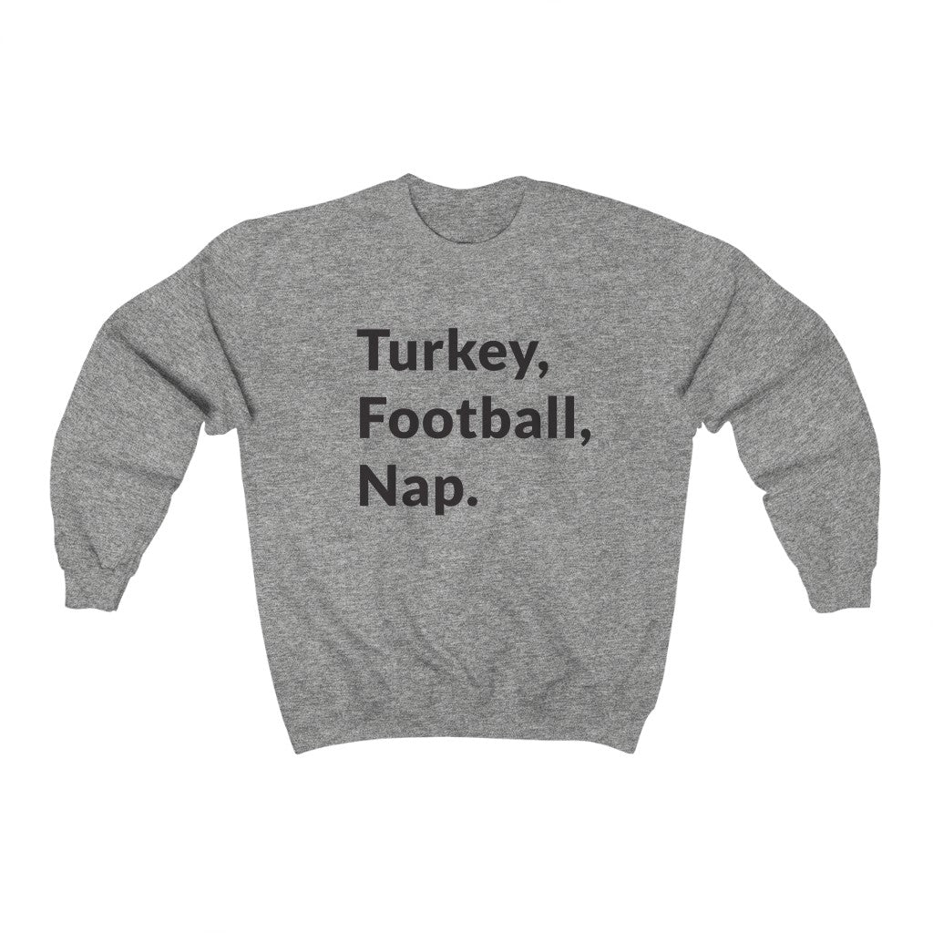 Turkey, Football, Nap Crewneck Sweatshirt