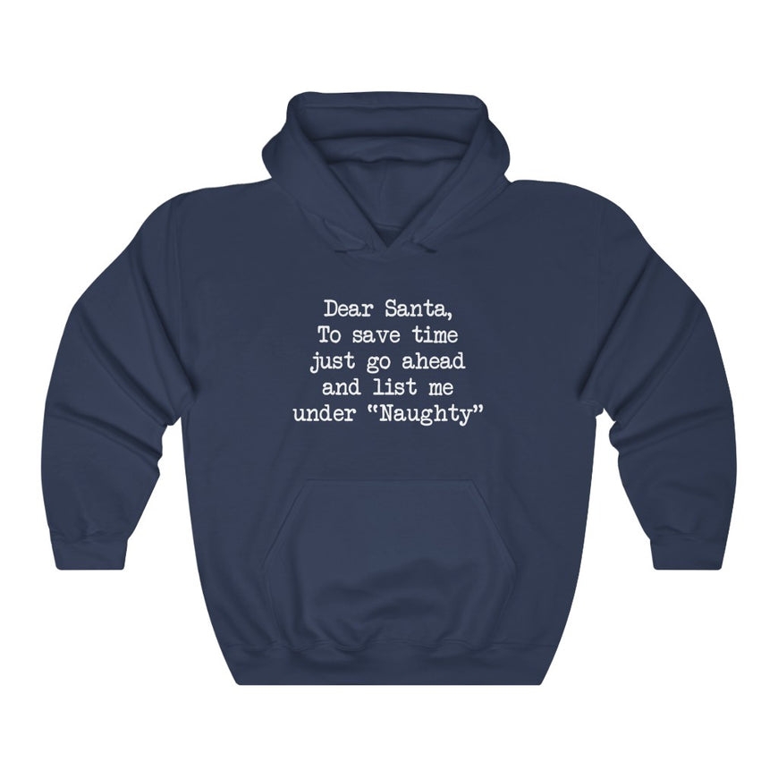 List Me Under Naughty Hooded Sweatshirt