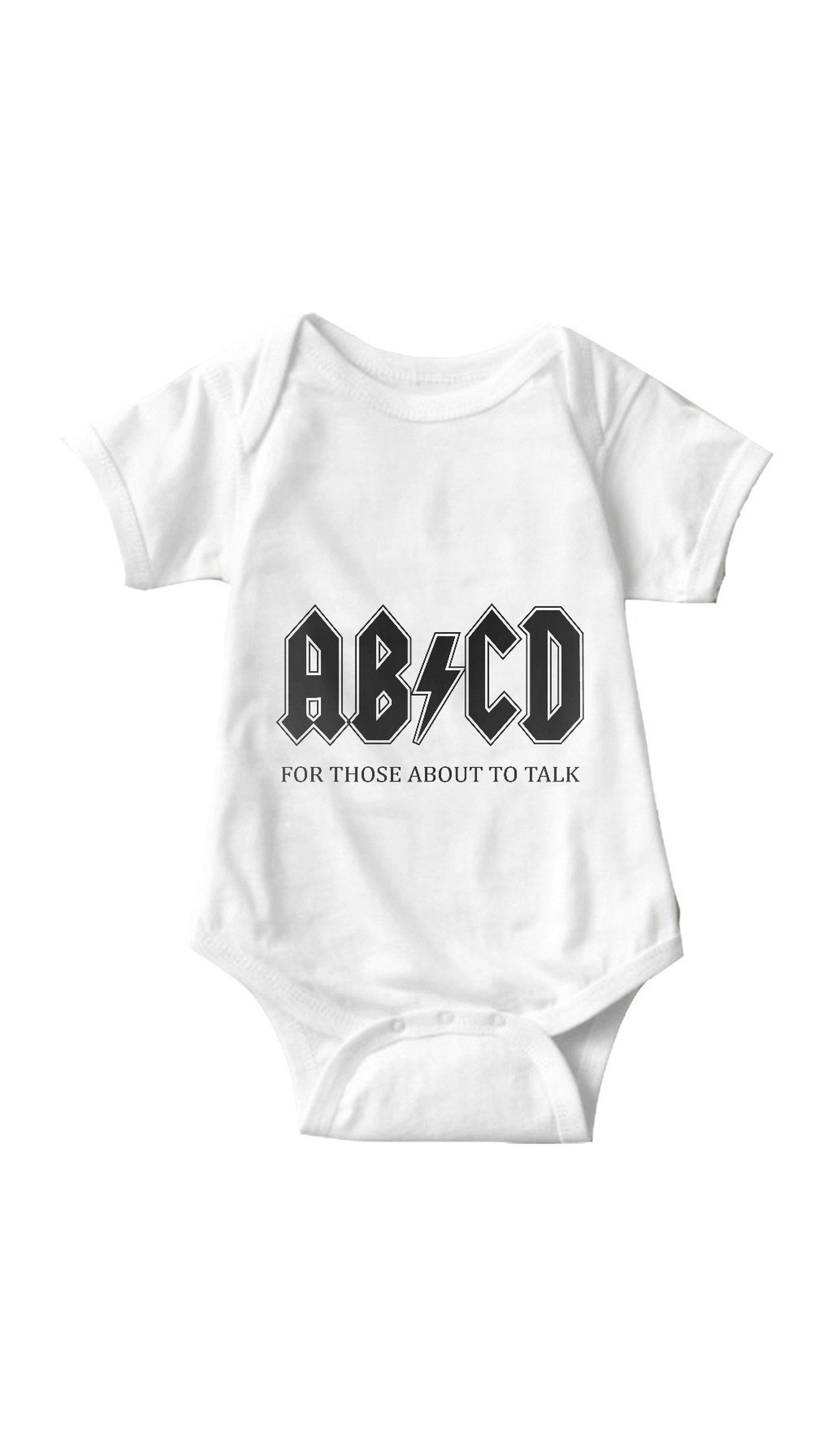 ABCD White Infant Onesie | Sarcastic ME