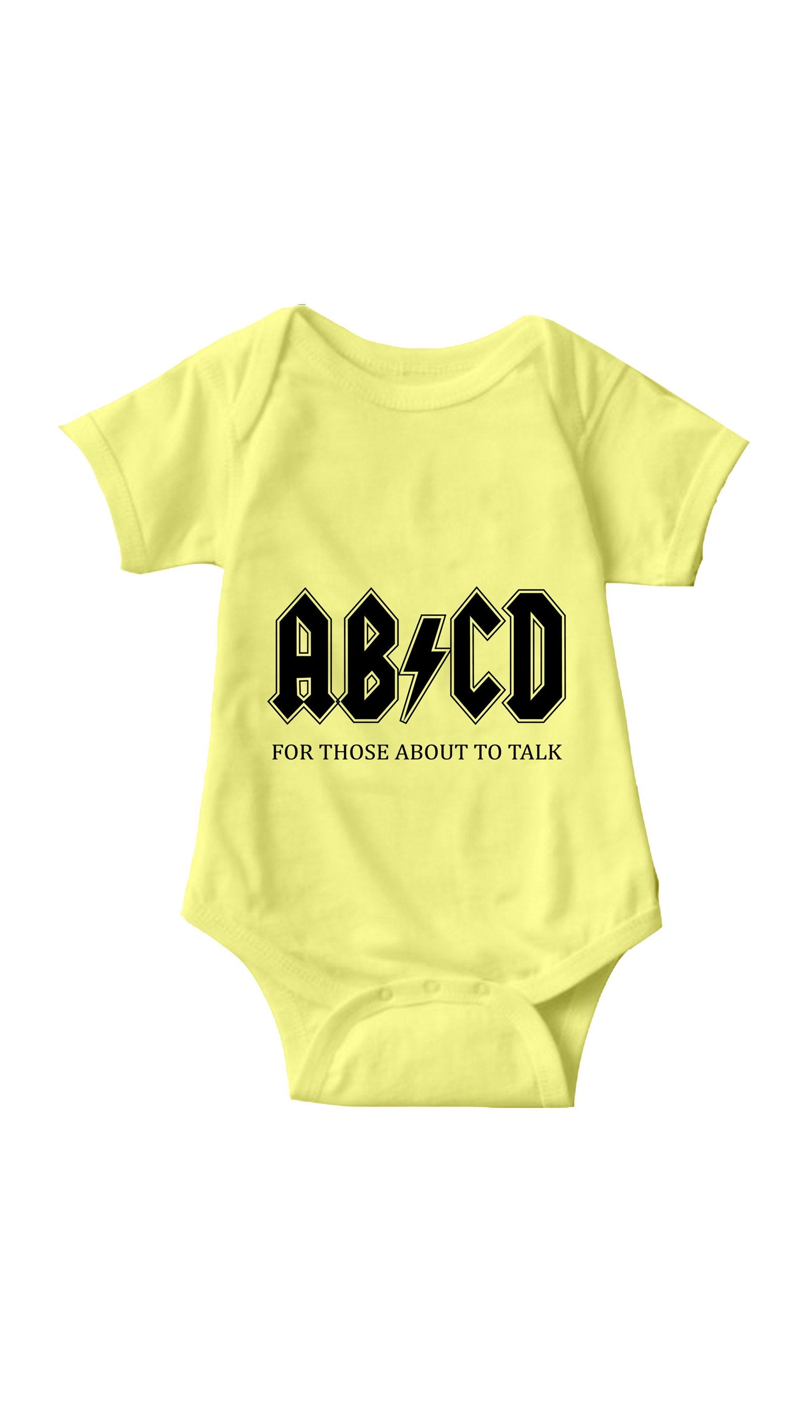 ABCD Yellow Infant Onesie | Sarcastic ME