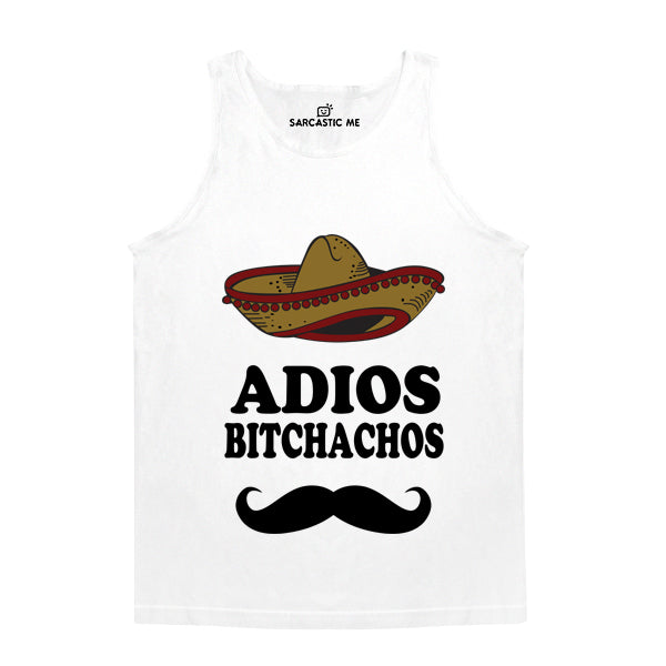 Adios Bitchachos White Unisex Tank Top | Sarcastic Me