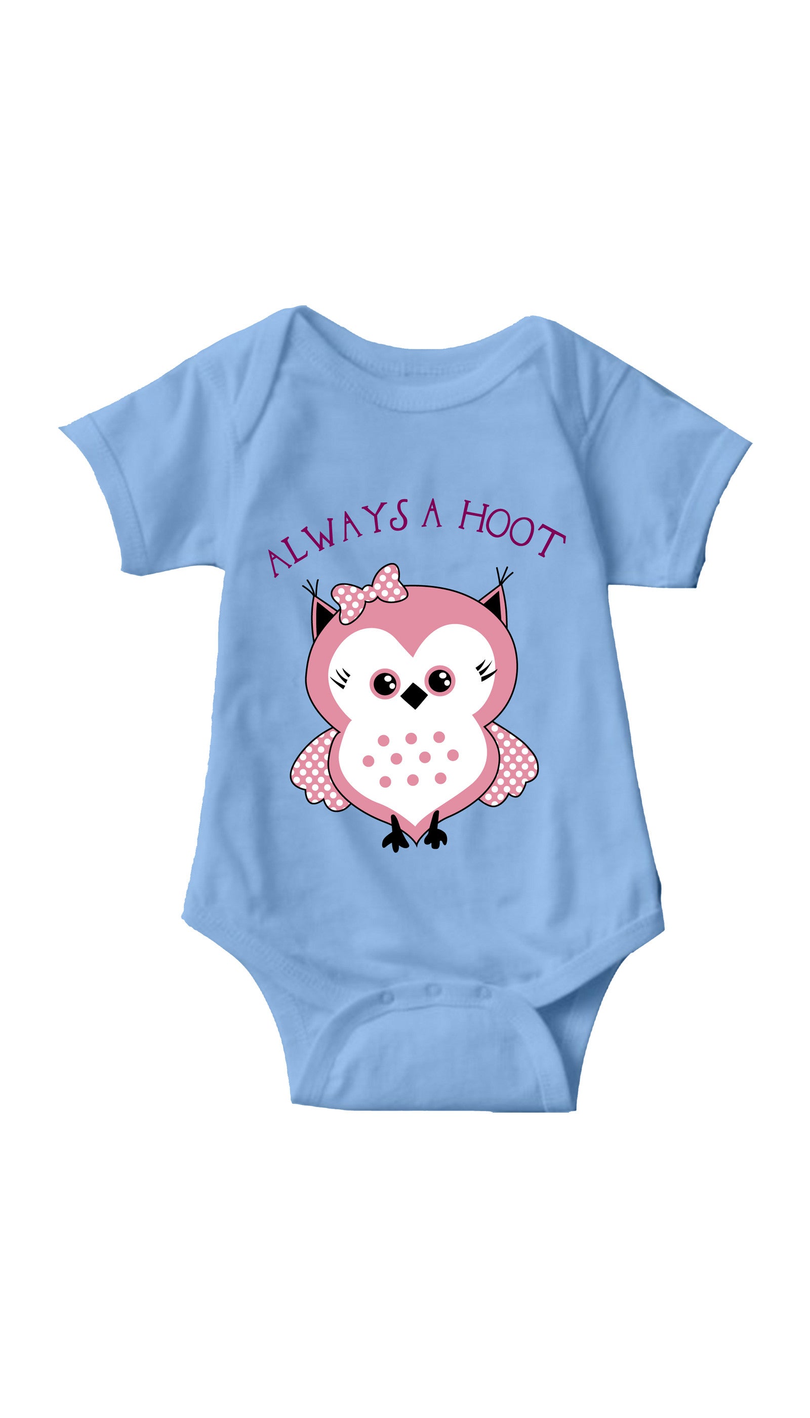 Always A Hoot Light Blue Infant Onesie | Sarcastic ME