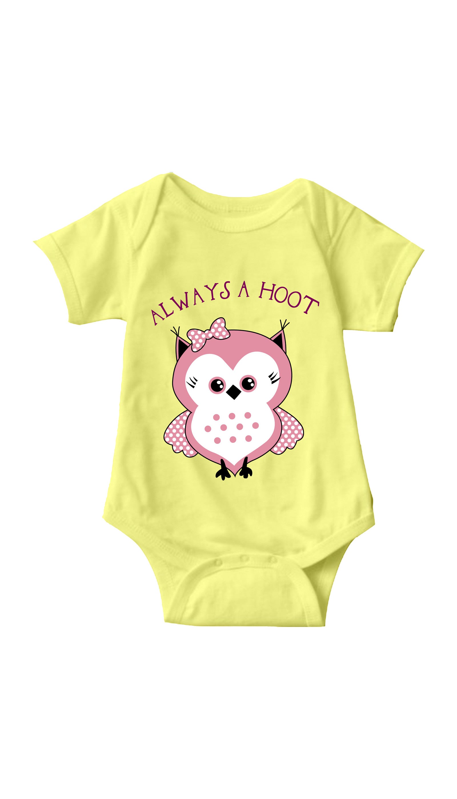 Always A Hoot Yellow Infant Onesie | Sarcastic ME