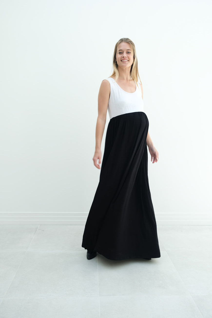 Annabelle | Maternity Maxi Tank Dress With Empire Waist