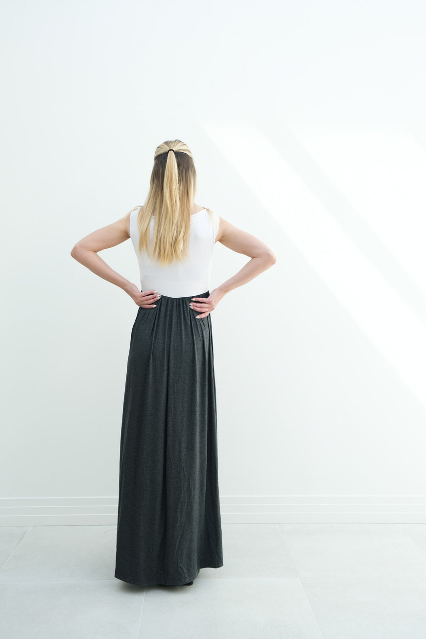 Annabelle | Maternity Maxi Tank Dress With Empire Waist