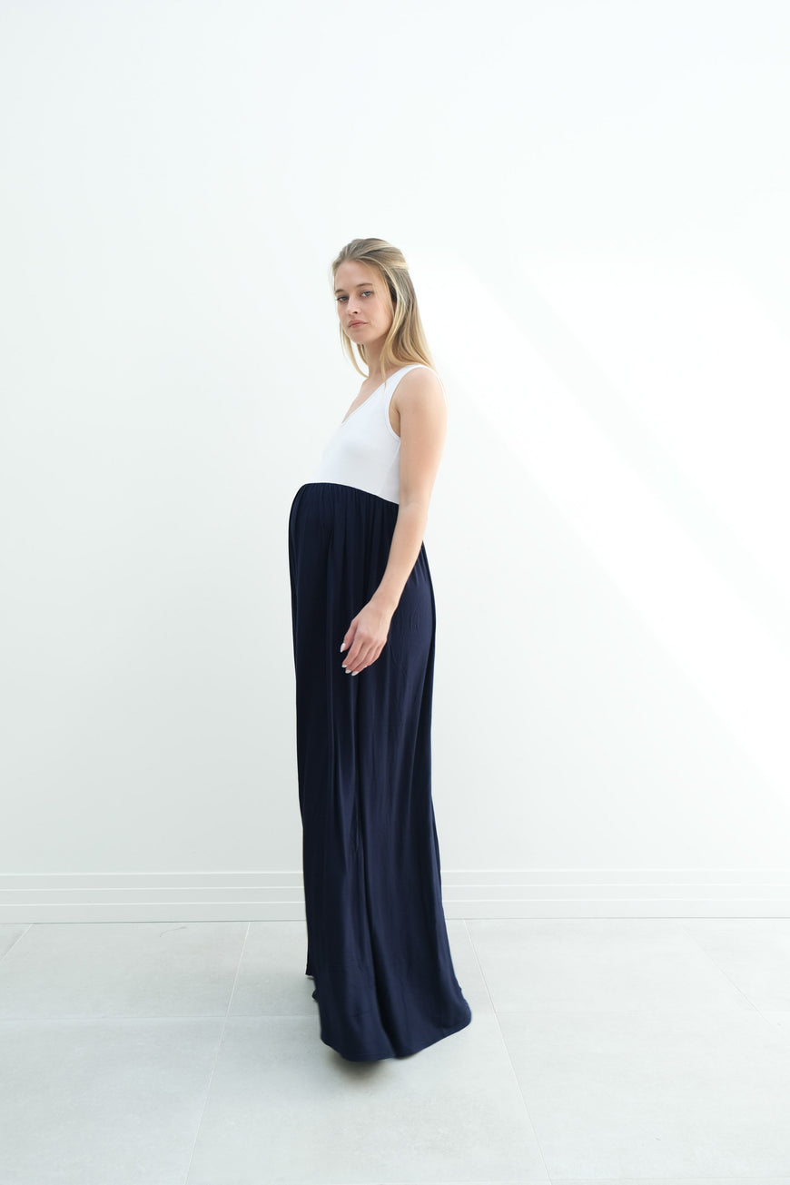 Annabelle | Maternity Maxi Tank Dress With Empire Waist