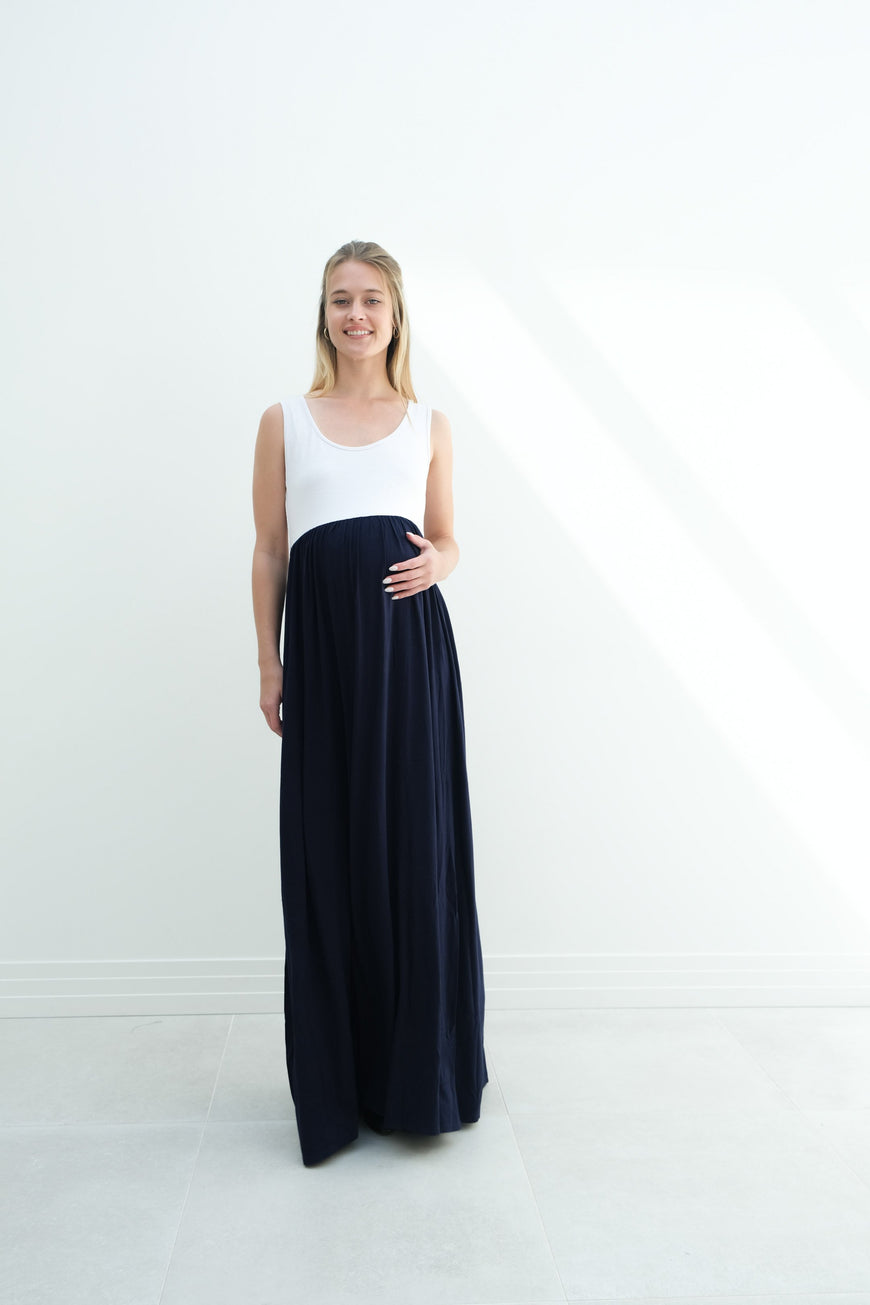 Annabelle | Maternity Maxi Tank Dress With Empire Waist