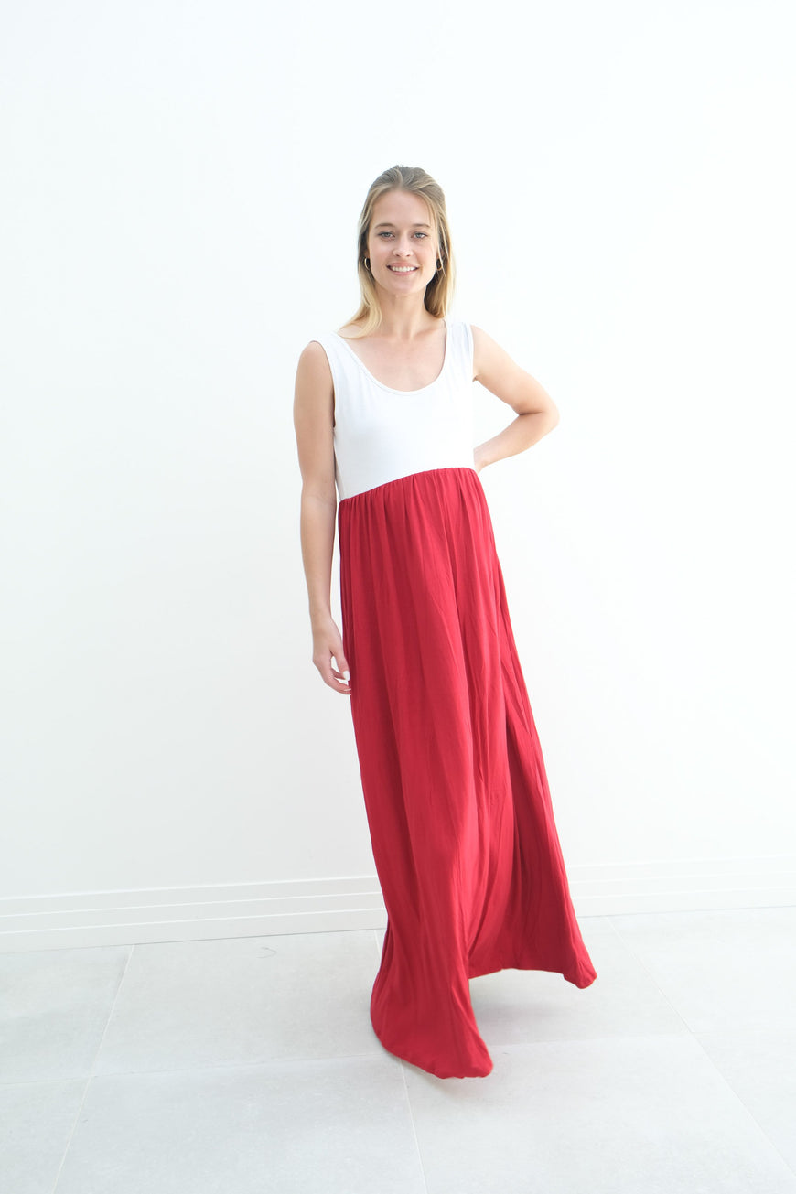 Annabelle | Maternity Maxi Tank Dress With Empire Waist