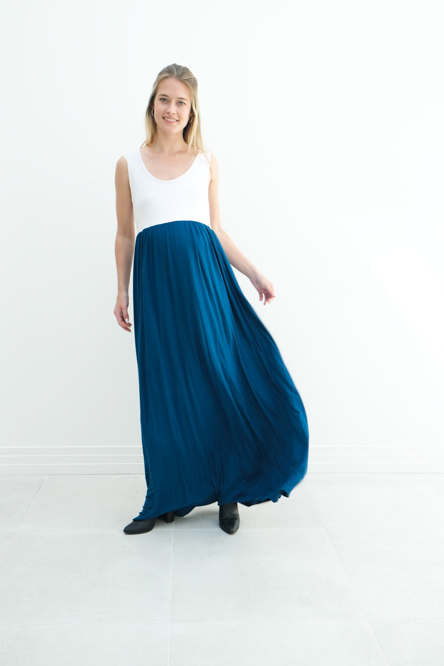 Annabelle | Maternity Maxi Tank Dress With Empire Waist