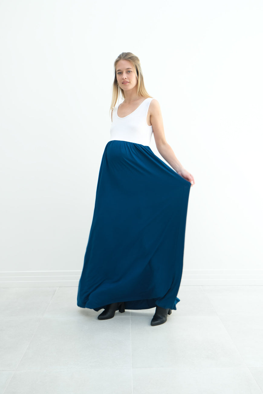 Annabelle | Maternity Maxi Tank Dress With Empire Waist