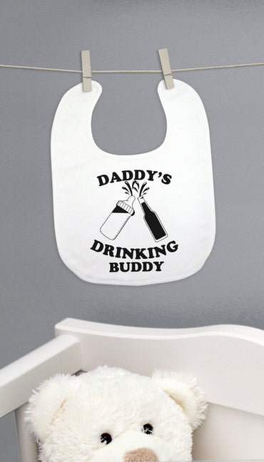 Daddy's Drinking Buddy Funny & Clever Baby Bib Gift | Sarcastic ME