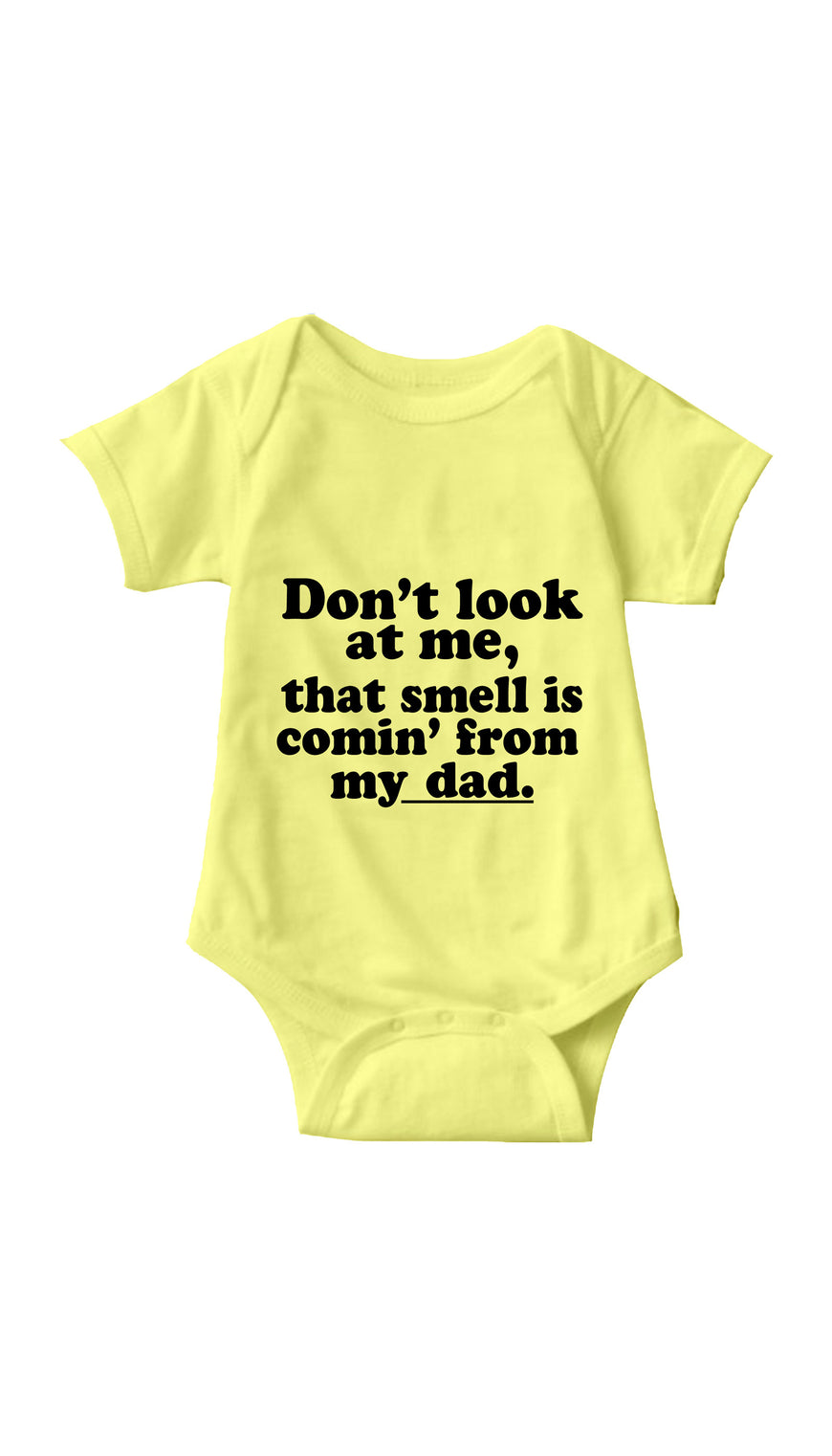 Don't Look At Me Yellow Infant Onesie | Sarcastic ME