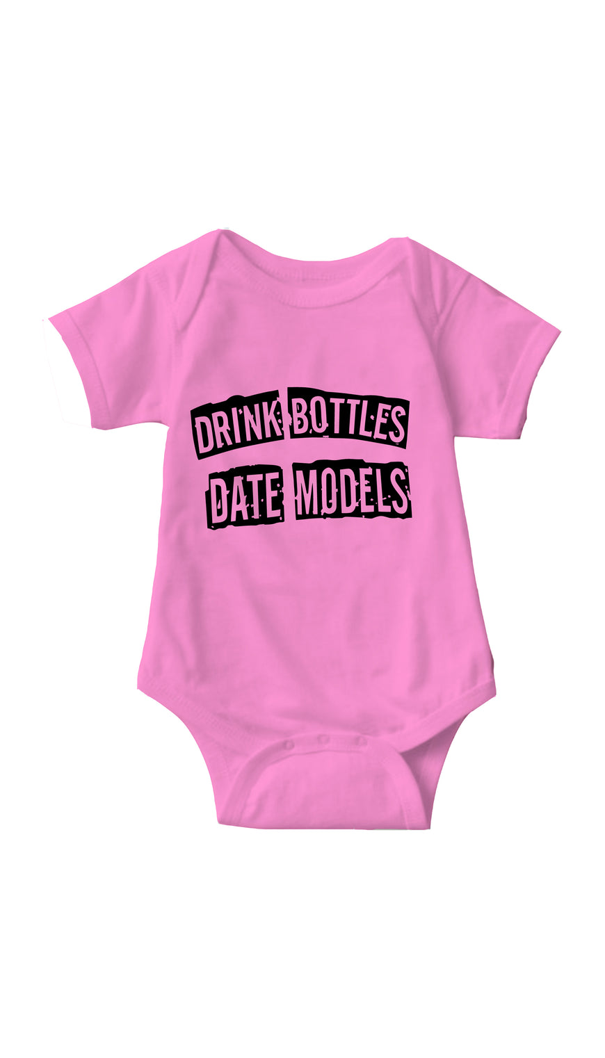 Drink Bottles Date Models Pink Infant Onesie | Sarcastic ME