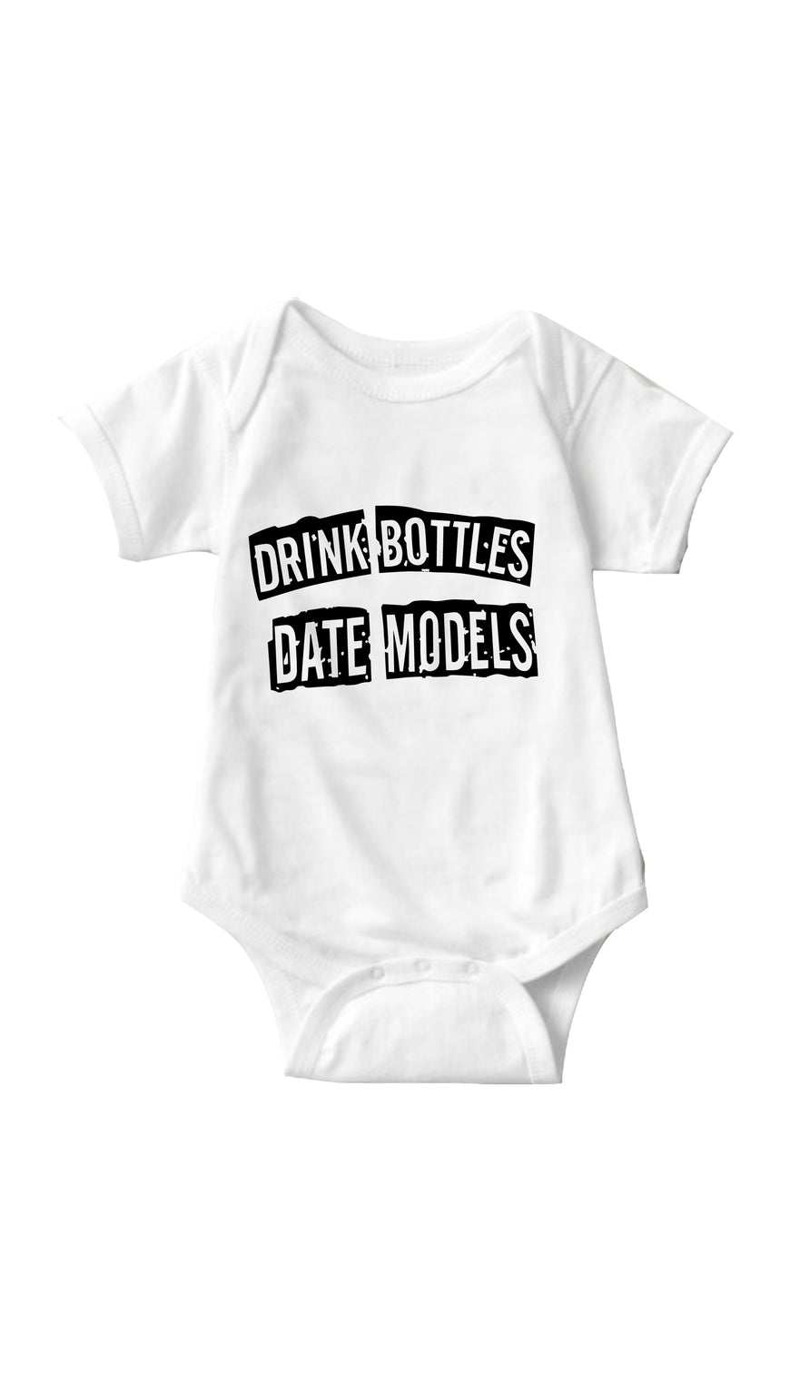 Drink Bottles Date Models White Infant Onesie | Sarcastic ME
