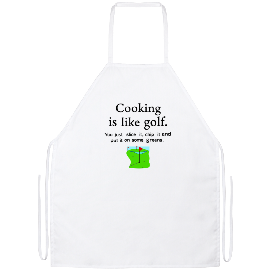 Cooking Is Like Golf Funny Kitchen Apron | Sarcastic Me