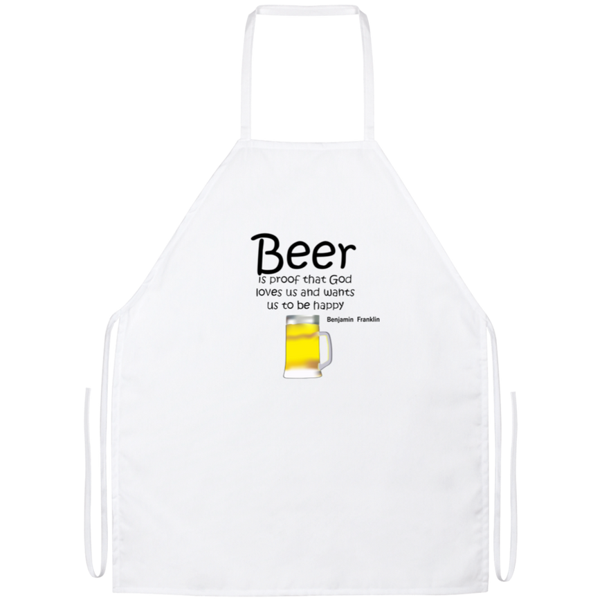 Beer Is Proof Funny Kitchen Apron | Sarcastic Me